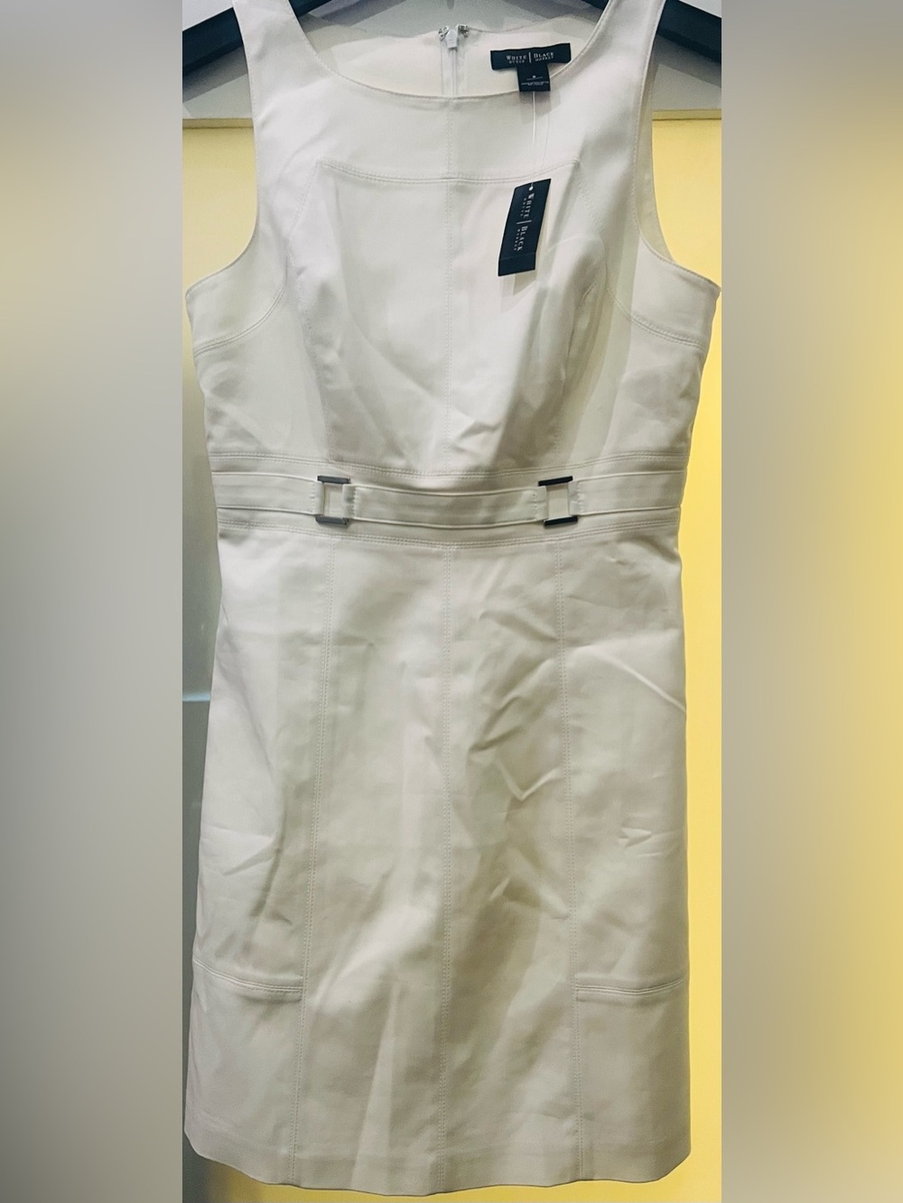 BRAND NEW White House Black Market Womens White Sleeveless Dress Size 6